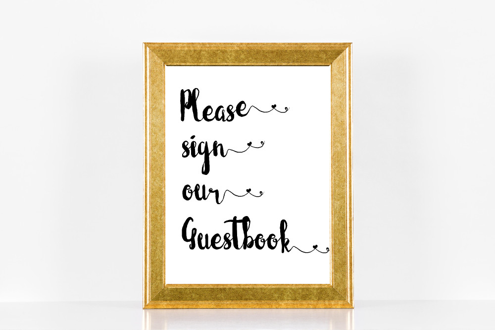 Guestbook Minimalist Wedding Sign