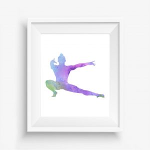 Colorful Watercolor Gymnast Printable