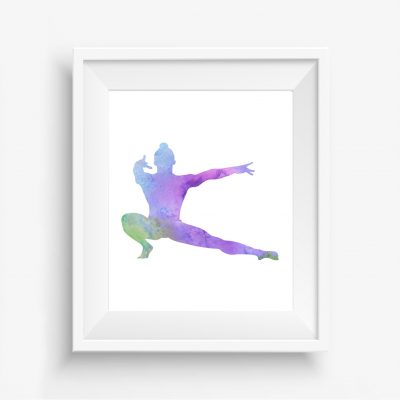 Colorful Watercolor Gymnast Printable