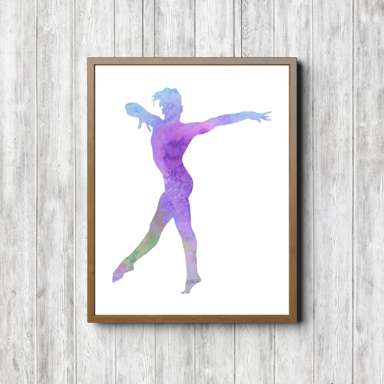 Multi-color Watercolor Gymnast Printable