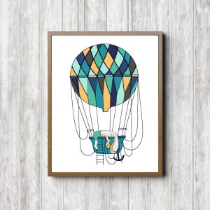 Hot Air Balloon Bunny Printable
