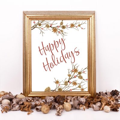 Happy Holidays Printable Poster