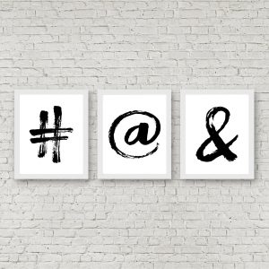 Black Distressed Punctuation Printables