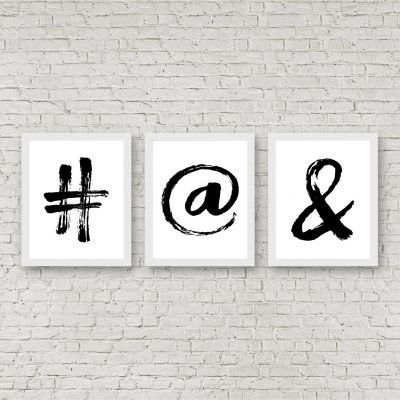 Black Distressed Punctuation Printables