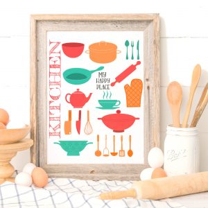 Colorful Kitchen Utensils Printable