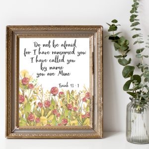 Isaiah 43:1 Rustic Scripture Printable