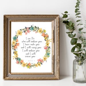 Isaiah 46:4 Wreath Scripture Printable