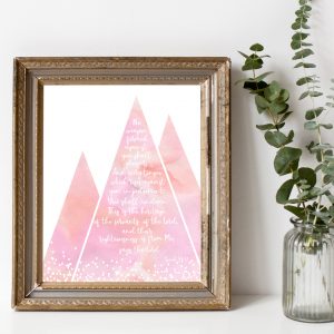 Isaiah 54:17 Pink Mountains Printable