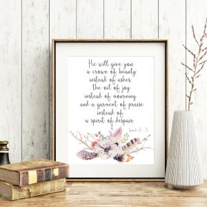 Isaiah 61:3 Rustic Scripture Printable