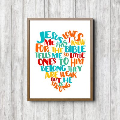 Jesus Loves Me Colorful Printable