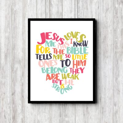 Jesus Loves Me Modern Printable