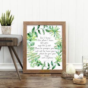 Jeremiah 29:11 Forest Border Printable