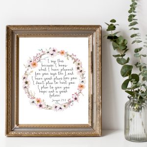 Jeremiah 29:11 Spring Wreath Scripture