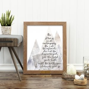 Joshua 1:9 Mountain Scripture Printable