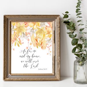Joshua 24:15 Floral Printable