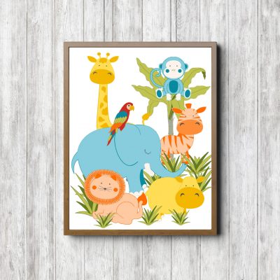 Jungle Animals Kids Room Printable