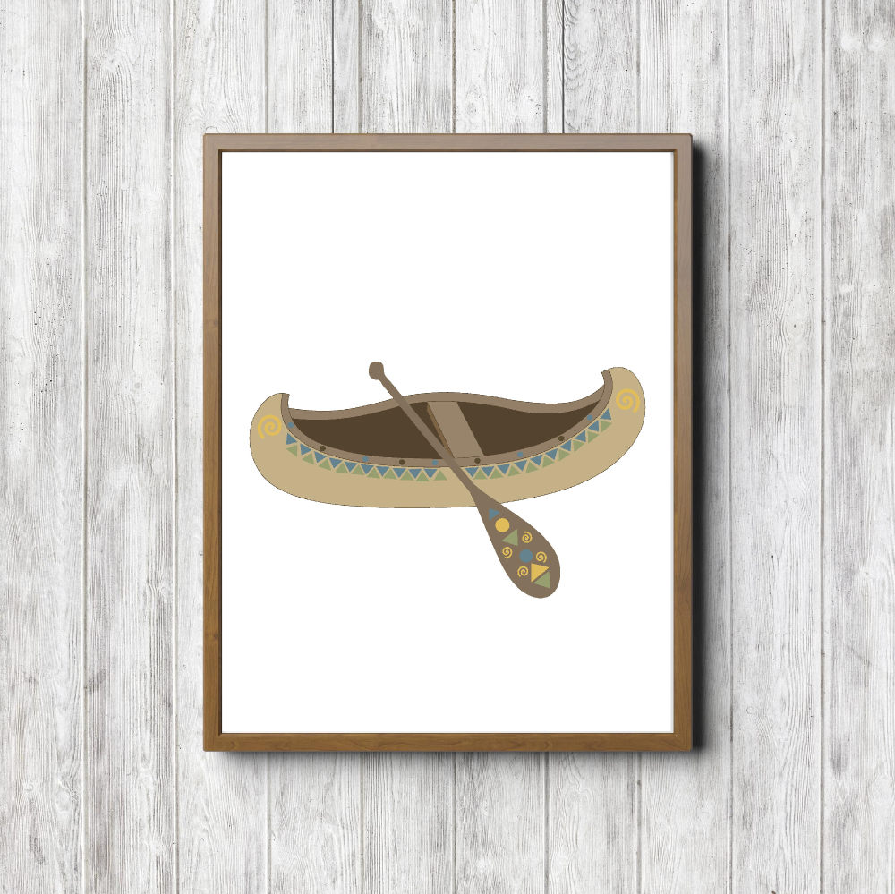 Beige Kayak Tribal Printable