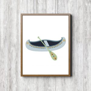 Blue Kayak Tribal Printable