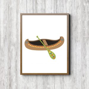 Brown Kayak Tribal Printable