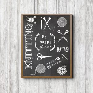 Knitting My Happy Place Printable