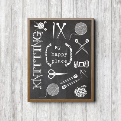 Knitting My Happy Place Printable