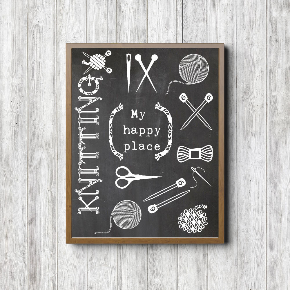 Knitting My Happy Place Printable