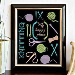Knitting Happy Place Printable
