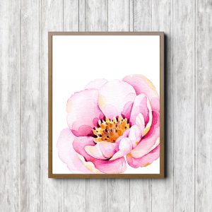 Light Pink Flower Head Printable