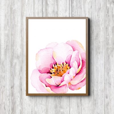 Light Pink Flower Head Printable