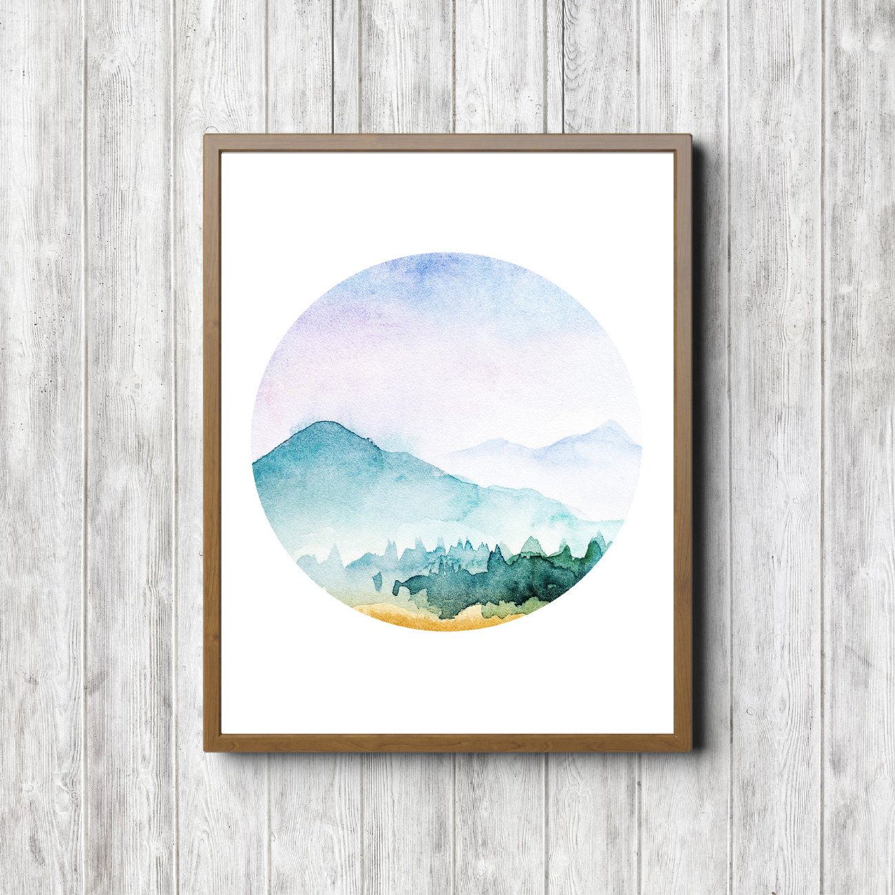 Misty Mountains Landscape Printable