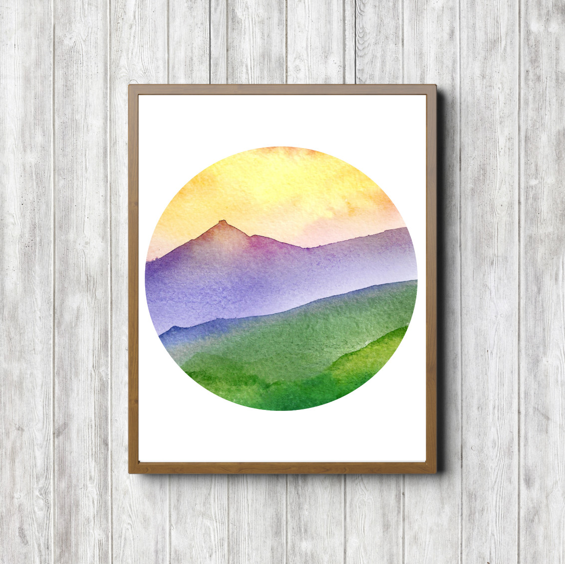Colorful Watercolor Landscape Printable