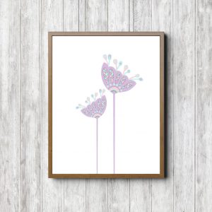 Modern Minimalist Lavender Flowers Printable