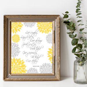 Live Simply Yellow Printable
