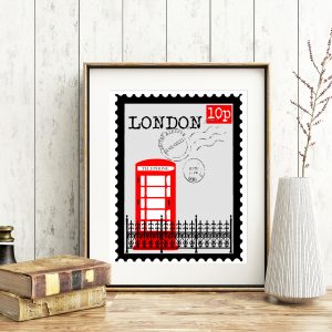 London Printable Postage Stamp