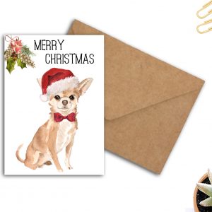 Chihuahua Christmas Printable Card