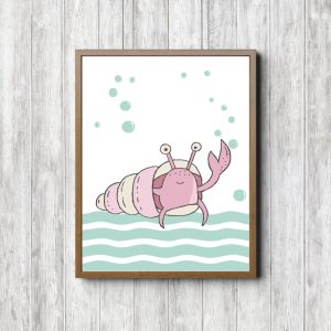 Mint & Pink Sea Shell Animal Printable