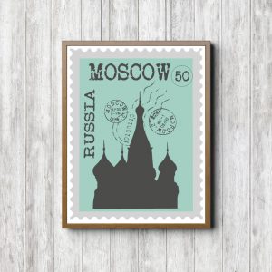 Mint Moscow Printable Postage Stamp