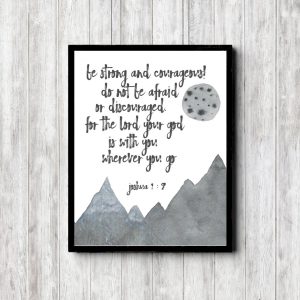 Joshua 1:9 Moon Scripture Printable