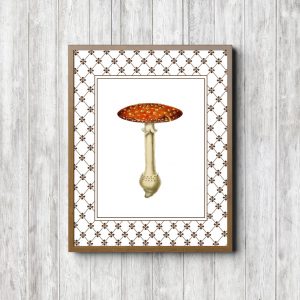 Watercolor Forest Mushroom Printable