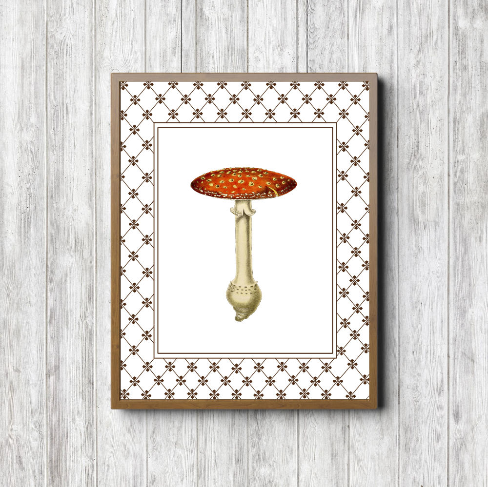 Watercolor Forest Mushroom Printable