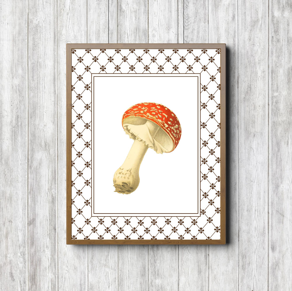 Watercolor Forest Fungus Printable