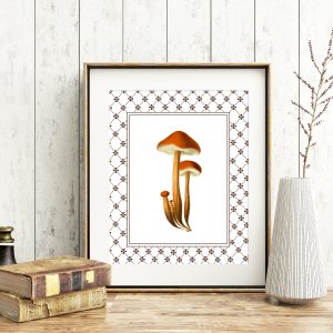 Watercolor Forest Toadstool Printable