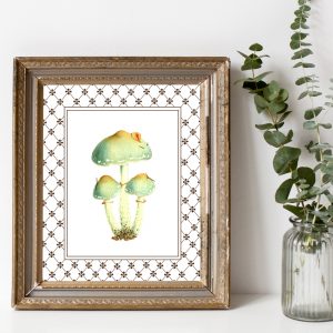 Watercolor Forest Fungi Printable