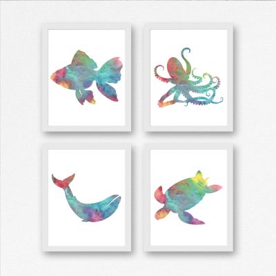 Rainbow Ocean Life Printables
