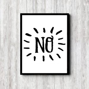 NO - Black & White Printable