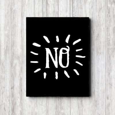 NO - Black Minimalist Printable