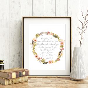 Numbers 6:24-26 Autumn Wreath Printable