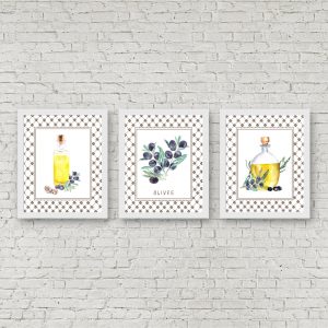 Black Olives & Oil Watercolor Printables