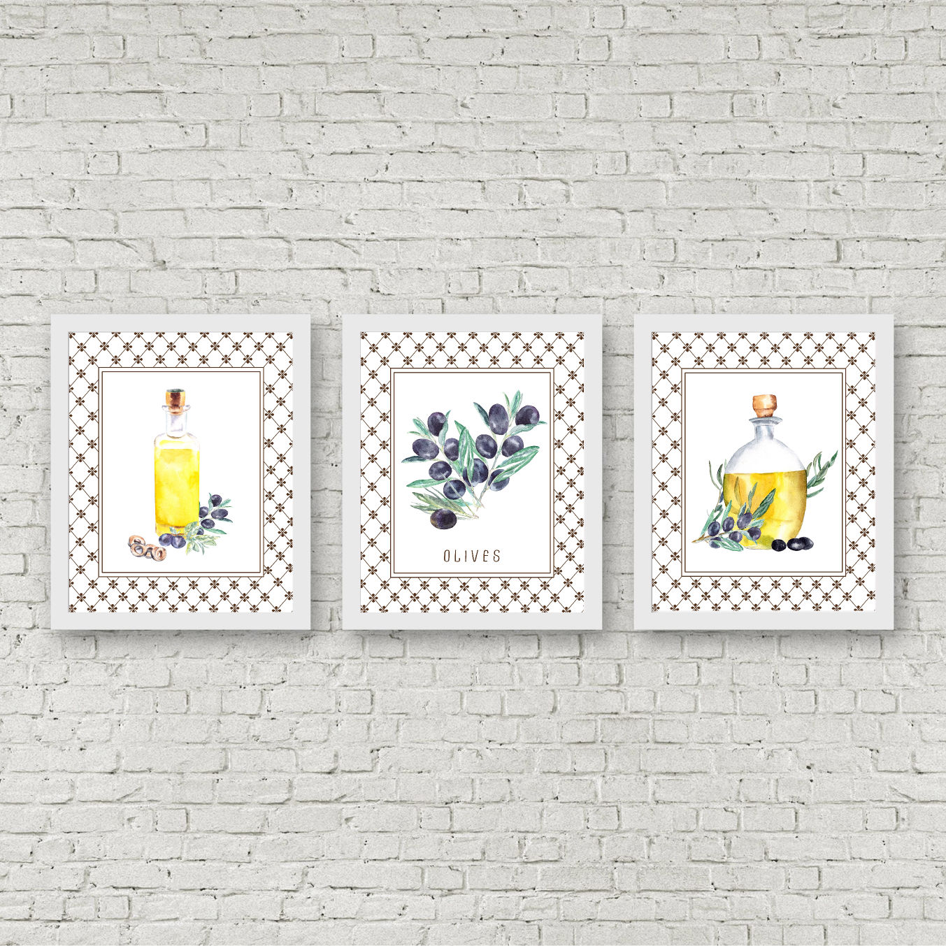 Black Olives & Oil Watercolor Printables
