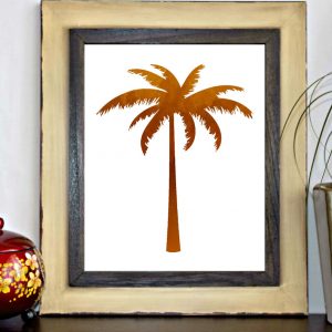 Orange Palm Tree Printable